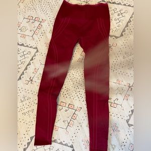 Fabletics leggings. Small. Red/pink. Worn once. Warmer material.